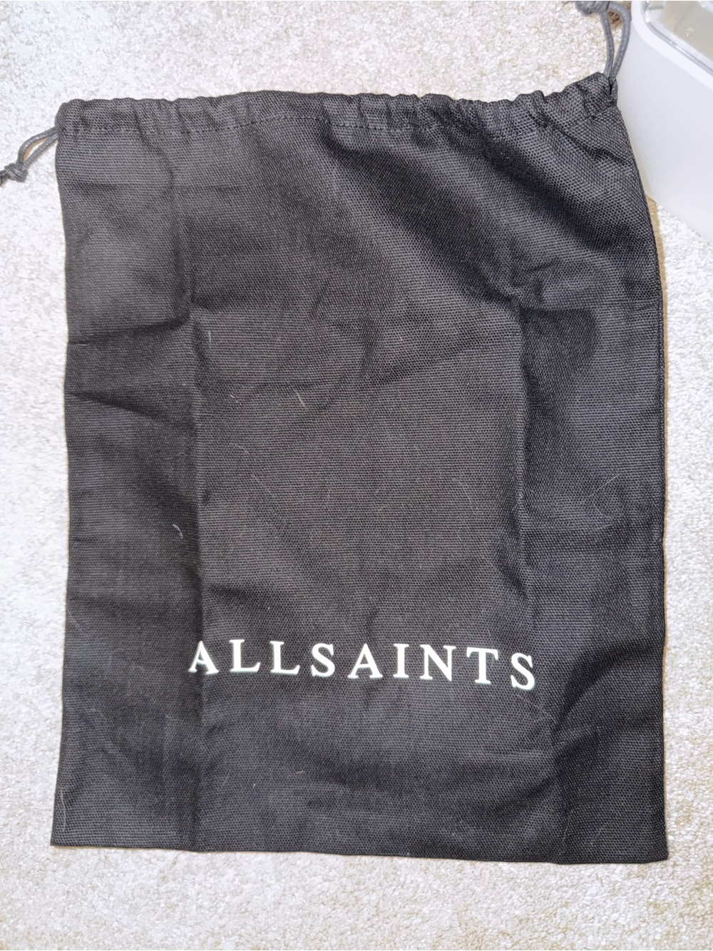 ALLSAINTS Black Drawstring Dust Bag